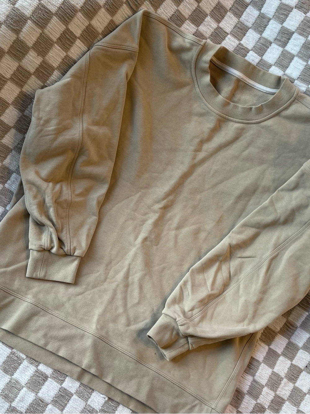 Lululemon Womens Tan Beige Crewneck Sweatshirt